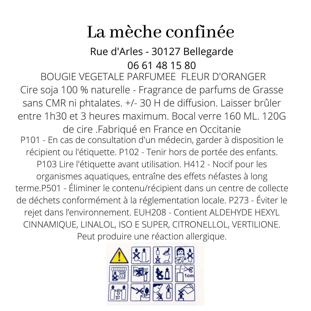 BOUGIE FLEUR D'ORANGER