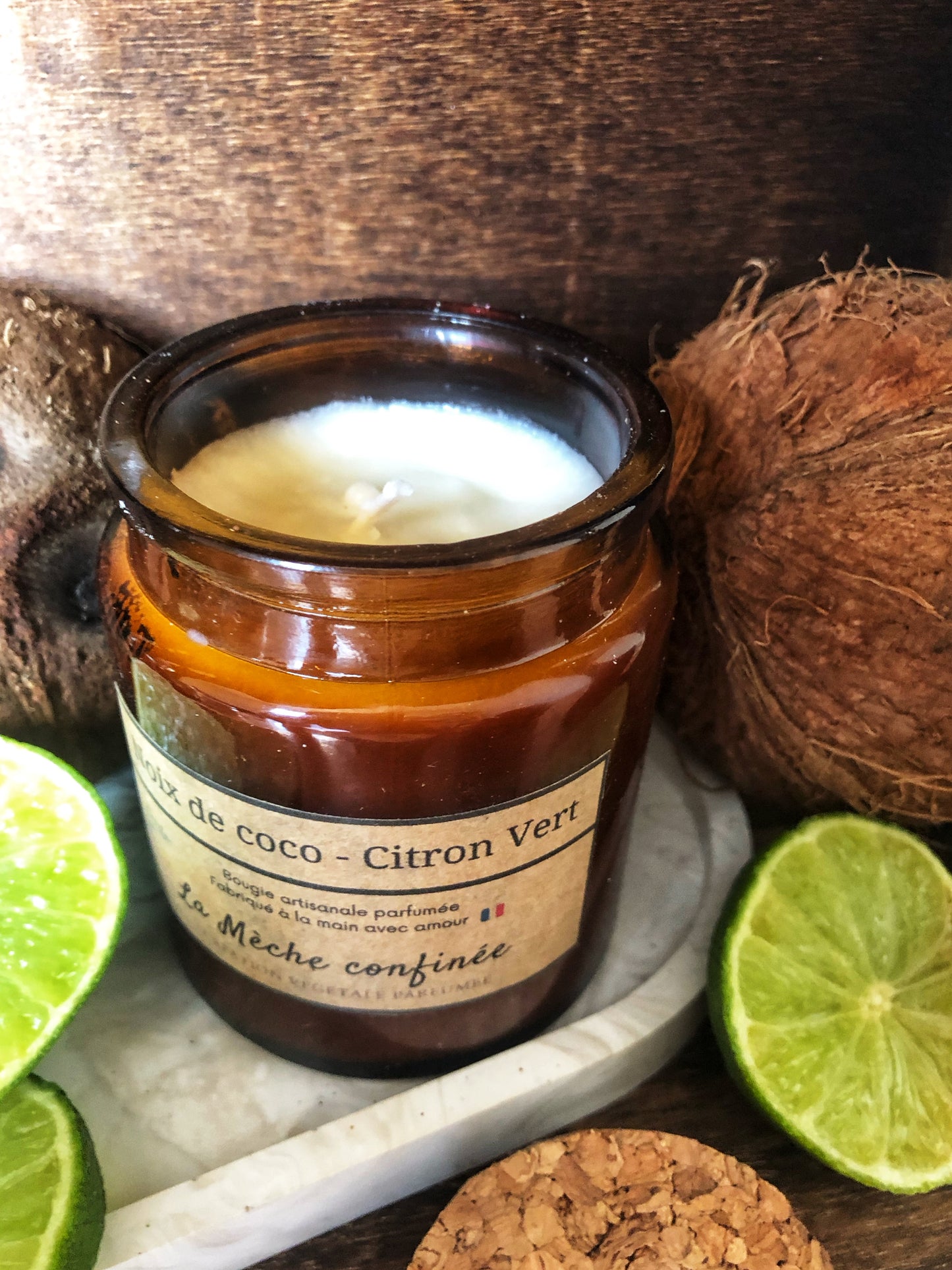BOUGIE NOIX DE COCO CITRON VERT