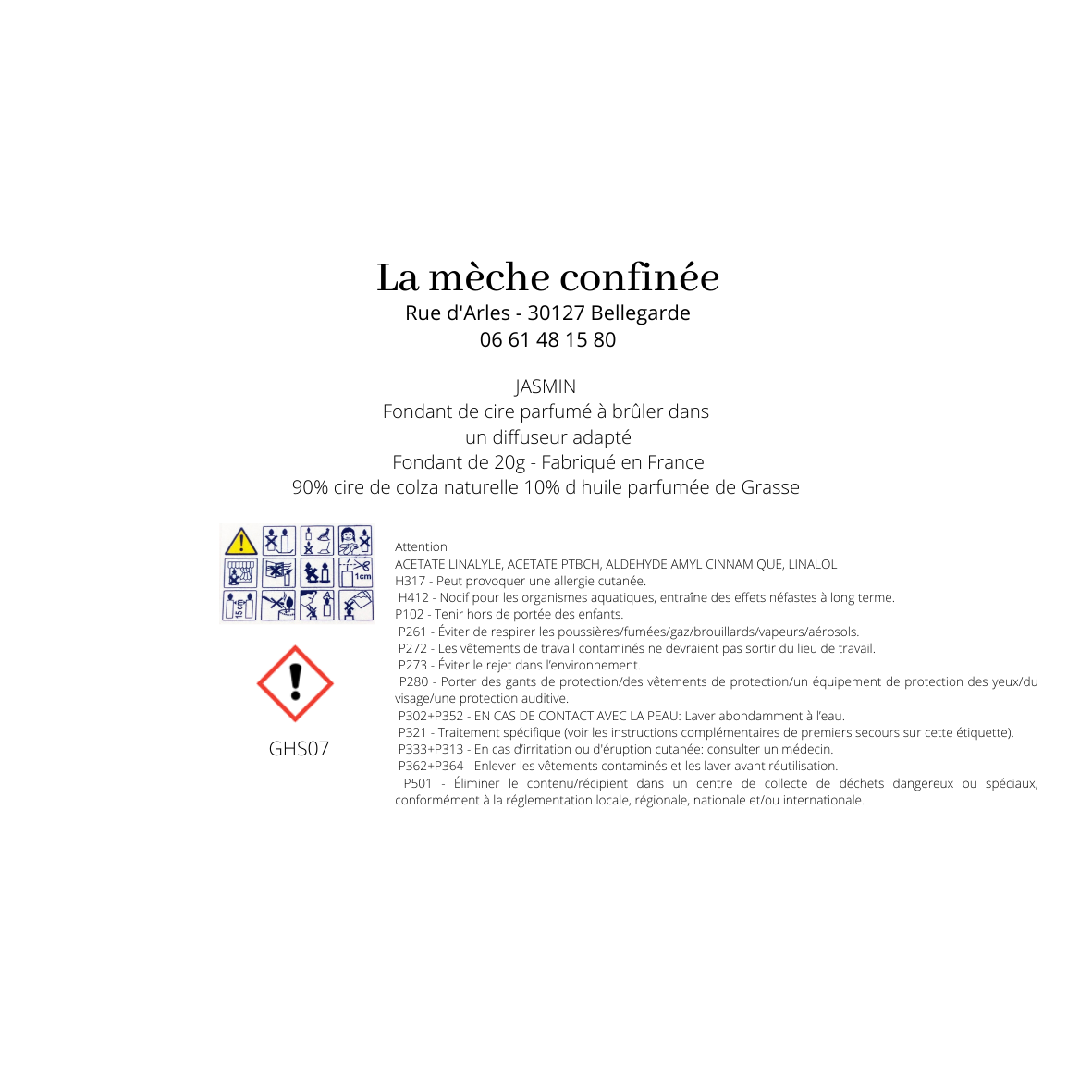 Lot de 2 Fondants de cire JASMIN