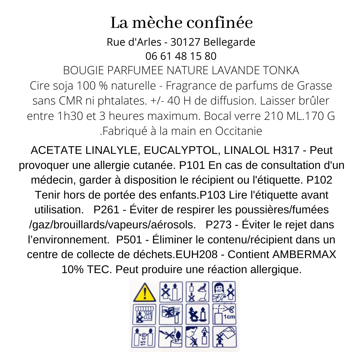 BOUGIE LAVANDE TONKA