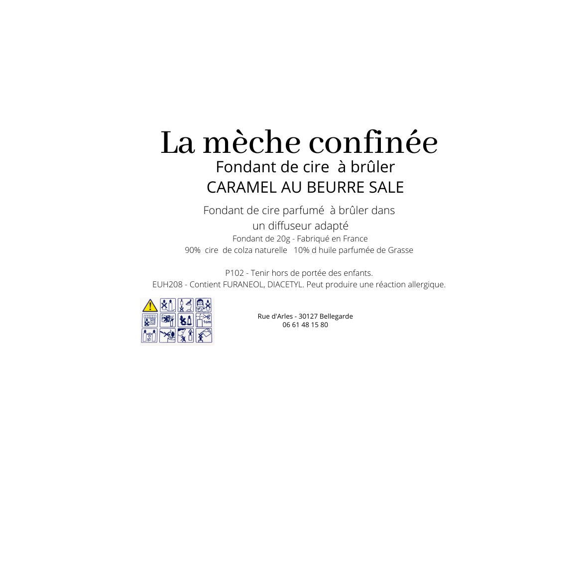 Lot de 2 Fondants de cire CARAMEL AU BEURRE SALE