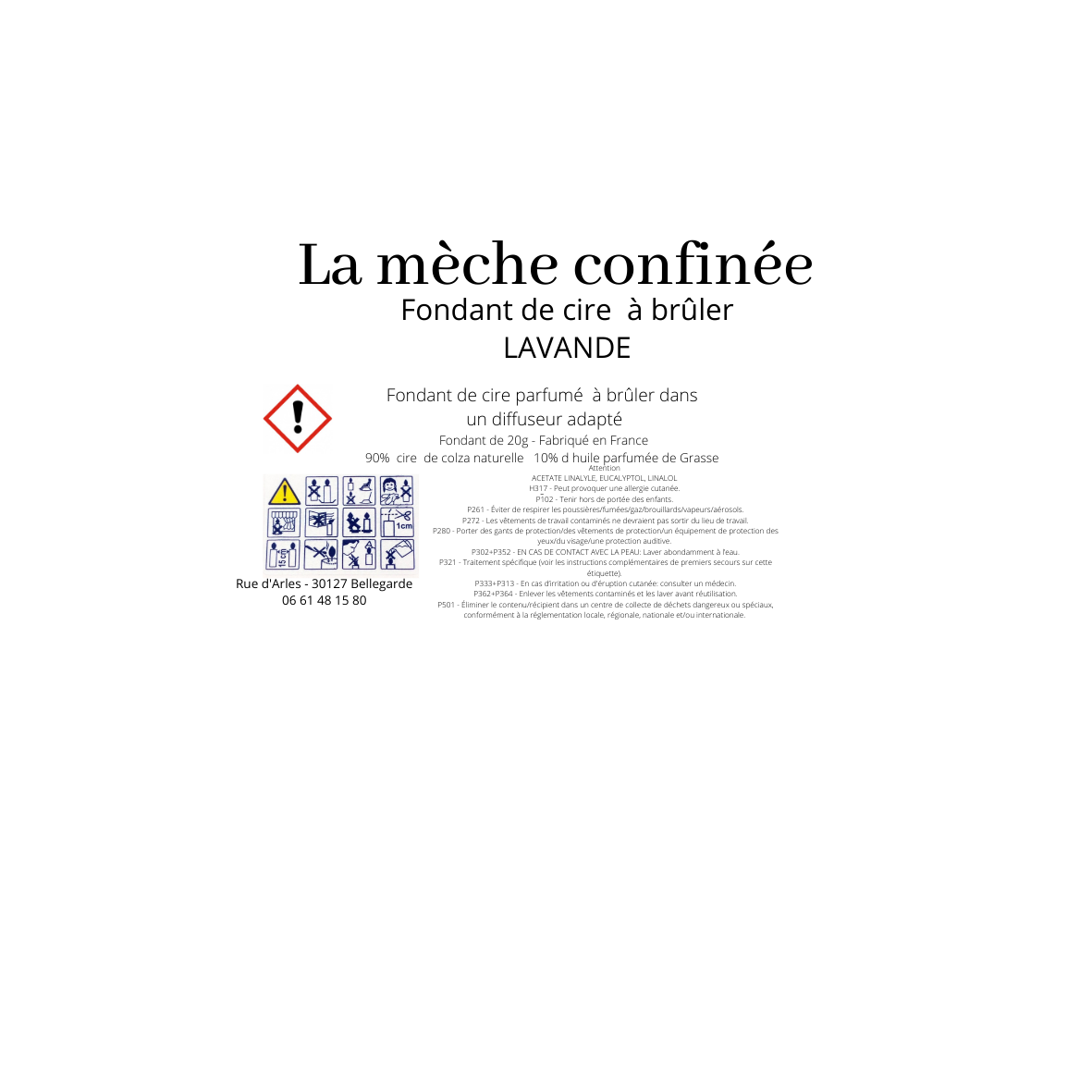 Lot de 2 fondants de cire LAVANDE
