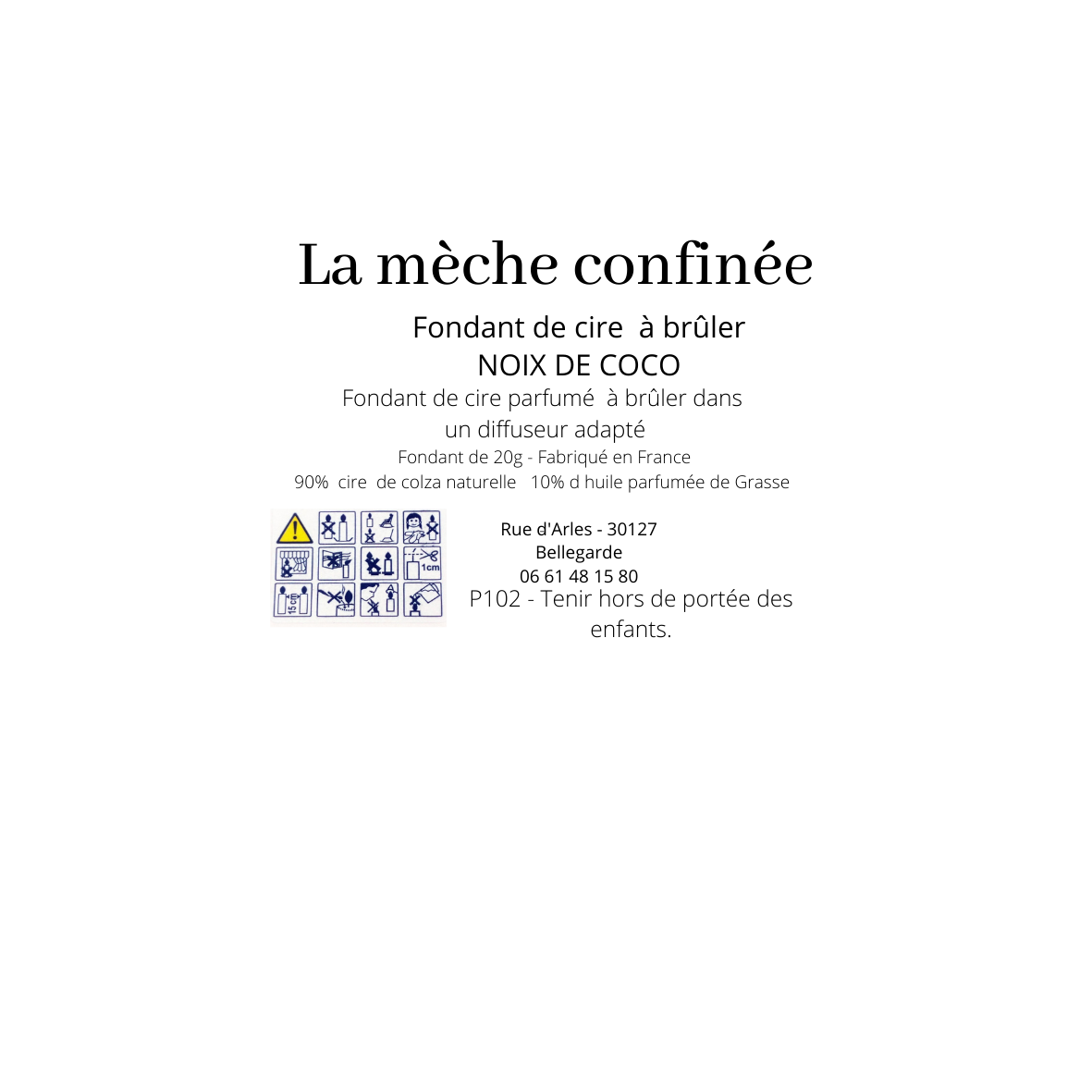 Lot de 2 Fondants de cire NOIX DE COCO