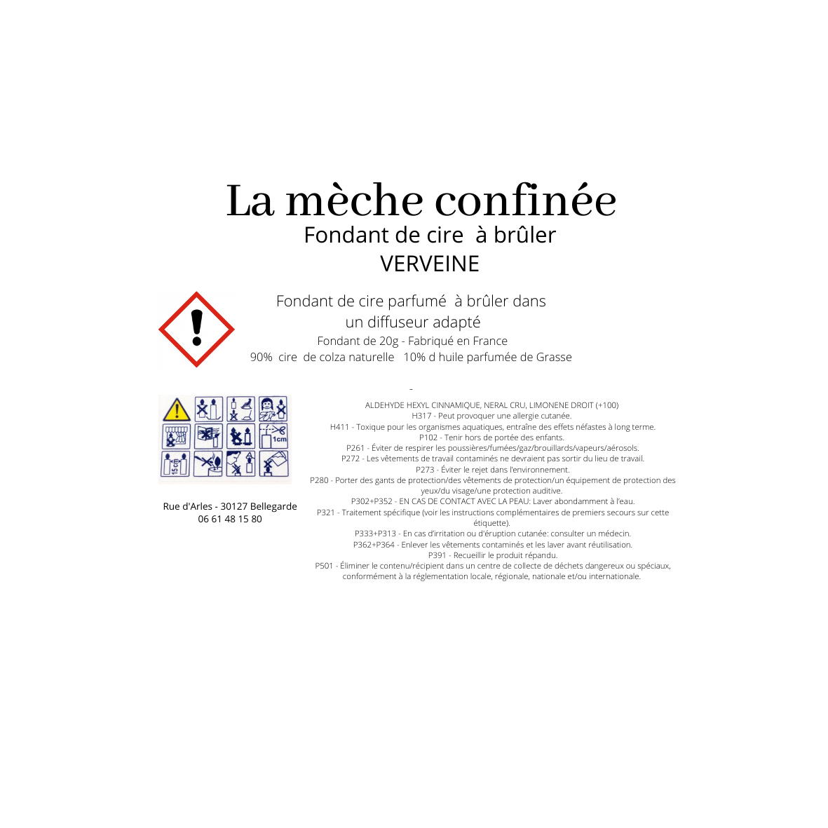 Lot de 2 fondants de cire VERVEINE