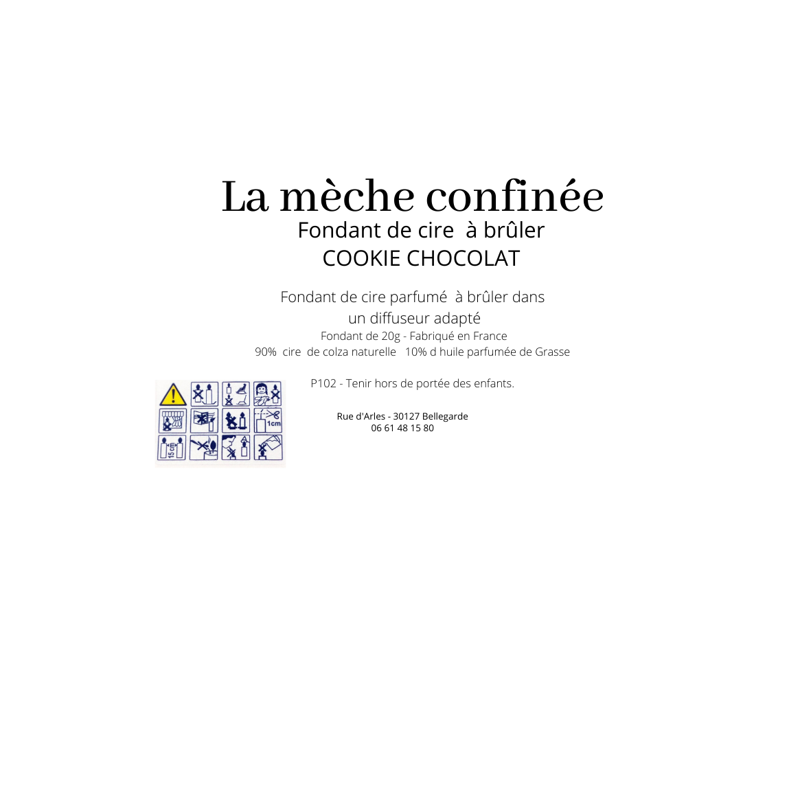Lot de 2 Fondants de cire COOKIE CHOCOLAT