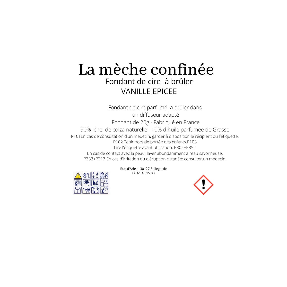 Lot de 2 Fondants de cire VANILLE EPICEE