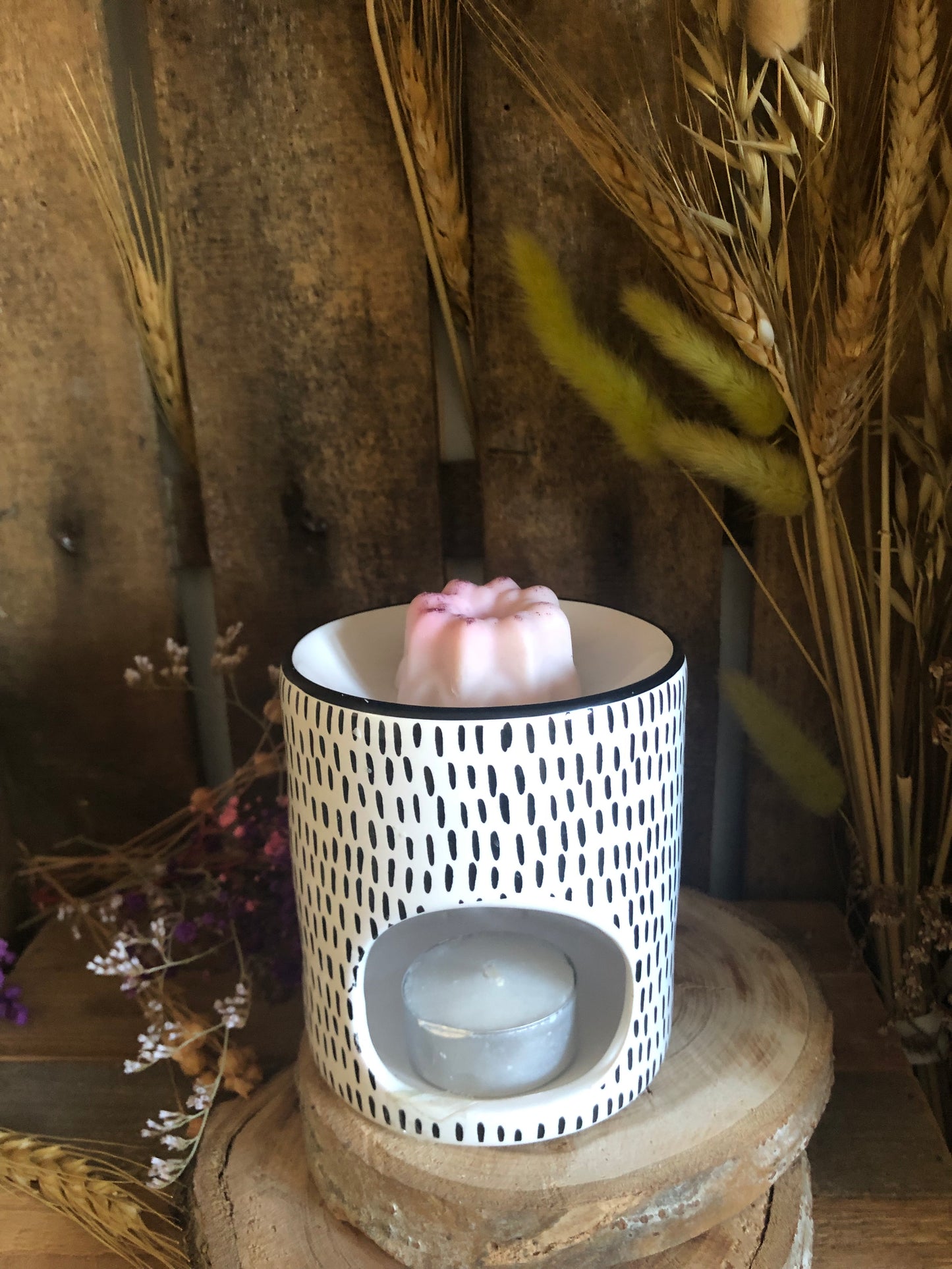 Brule parfum motif noir et blanc
