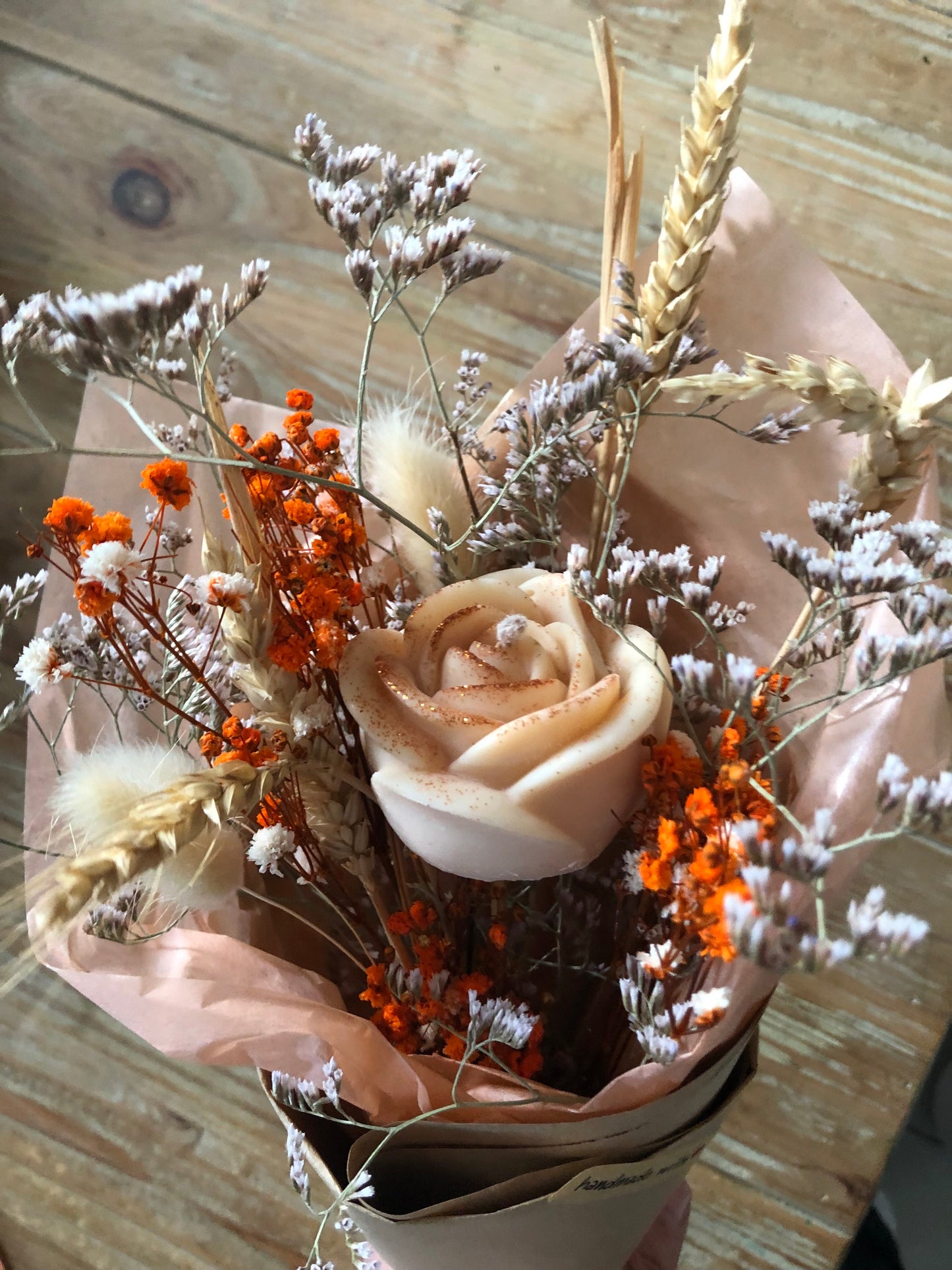 Bouquet parfumé 1 fleur en cire