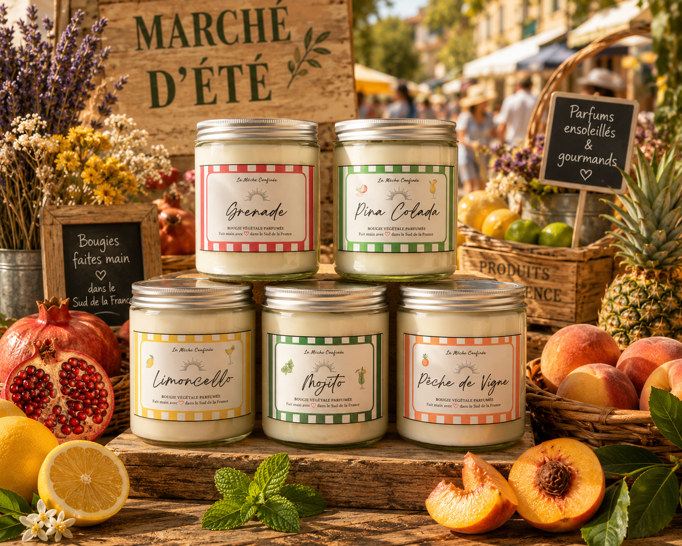 Bougie Pêche de Vigne